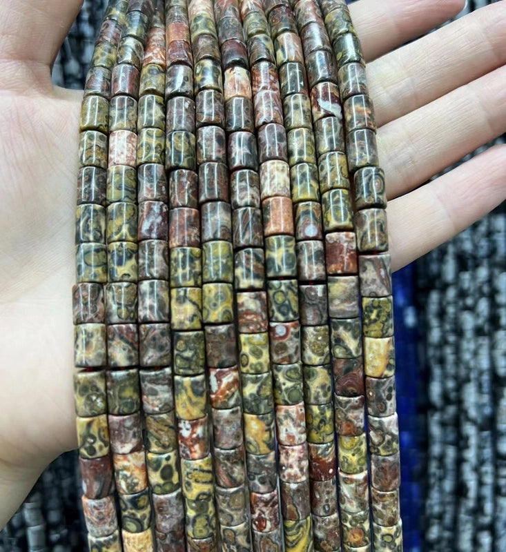 1 Set 6*8mm 1-1.5mm Natural Stone Crystal Agate Round Beads