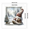 (Stamped/Counted) Gnome By Window In Winter-11CT/14CT Cross Stitch 40*40cm/15.75*15.75in