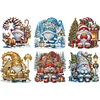 (US Only)6pcs Xmas Gnome - Diamond Painting - Partial Special Shaped Drill (Canvas|30*30cm)
