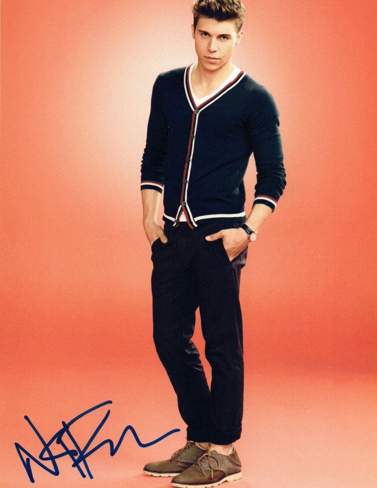 Nolan Gerard Funk Signed Autographed 8x10 Photo Poster painting Glee Awkward Actor COA VD