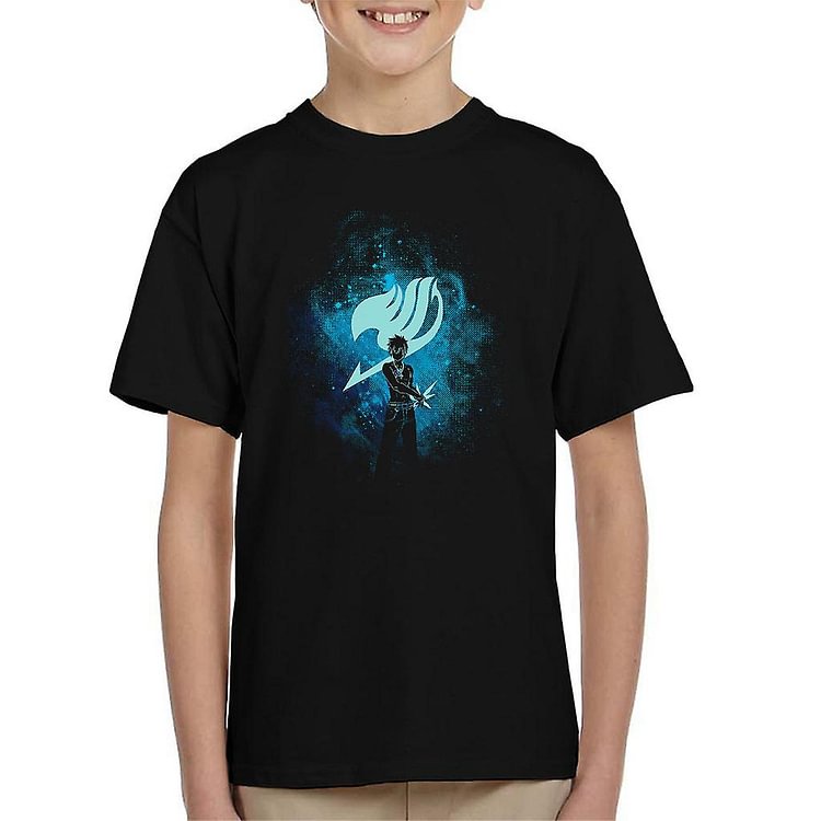Fairy Tail Gray Fullbuster Silhouette Kid's T-Shirt