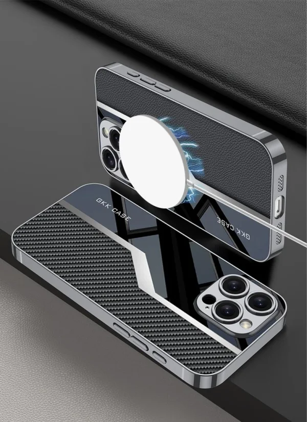 Electroplating Leather Apple Phone Case