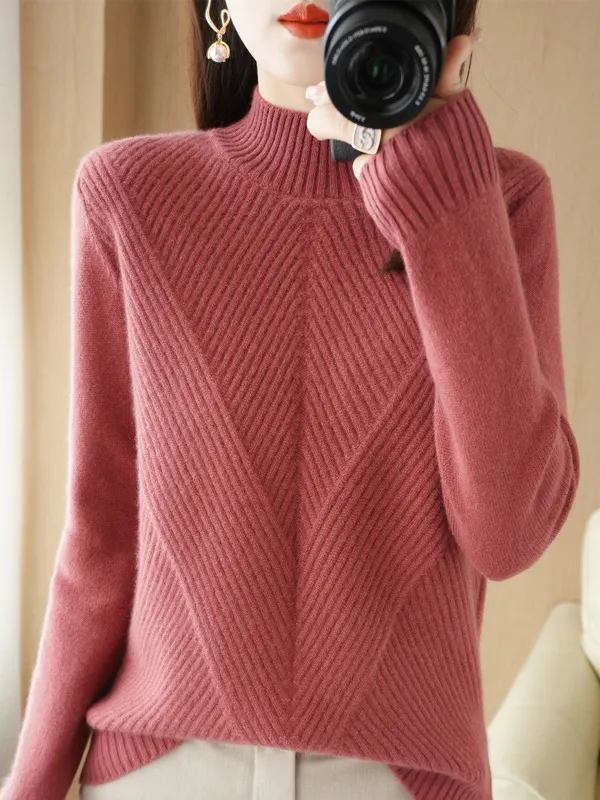 Half Turtleneck Long Sleeve Top main image 1