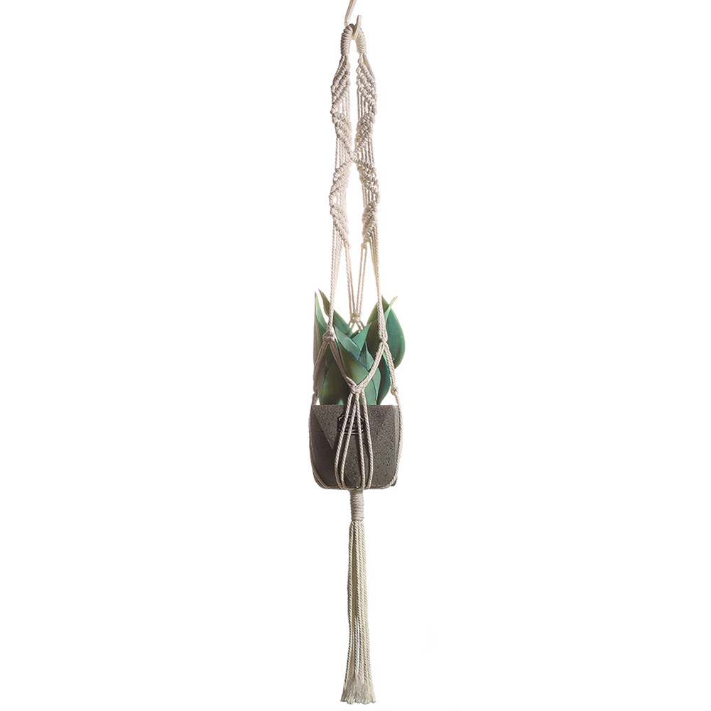 

Nordic Macrame Plant Hanger Cotton Rope Flowerpot Net Wall Hanging Basket, 501 Original