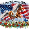 (Pre-Framed)Memorial day-Special Shape Diamond Painting Kit(25x25cm)
