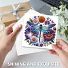 6PCS DIY Diamond Art Greeting Cards Congratulations Cards & Gifts (Dragonfly)