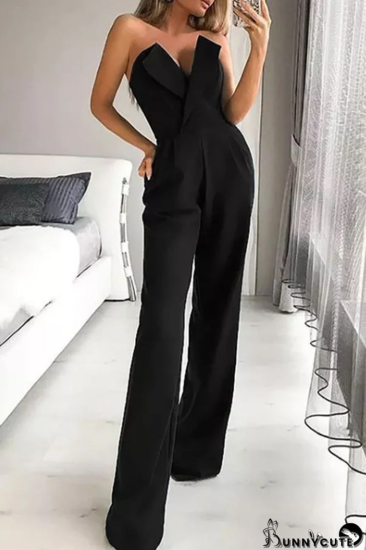 Casual Solid Color Regular Jumpsuits(3 Colors)