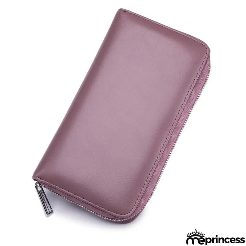 Unisex Multiple Compartment RFID Technology Anti-Scanning Card Slot Currency Wallet