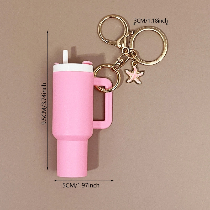 Minimalist Cup Plastic Unisex Bag Pendant Keychain