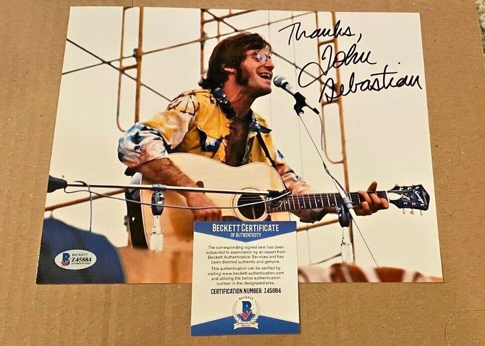 JOHN SEBASTIAN SIGNED LOVIN SPOONFUL 8X10 Photo Poster painting BECKETT CERTIFIED #5