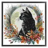 Autumn Night Black Cat-14CT Stamped Cross Stitch 35*35cm/13.78*13.78in tapestrymarket