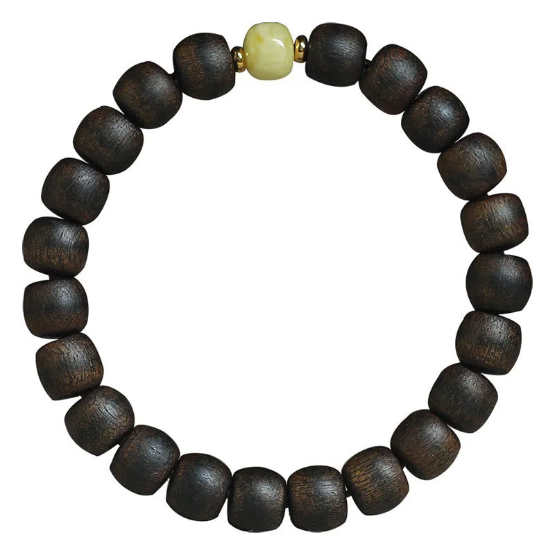 Rare Brunei Agarwood Amber Balance Peace Calm Bracelet