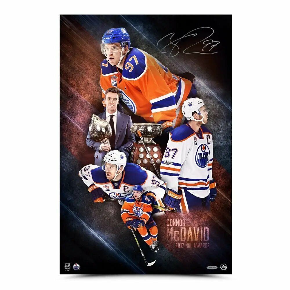 Connor McDavid Signed Autographed 16X24 Photo Poster painting 2017 NHL Awards