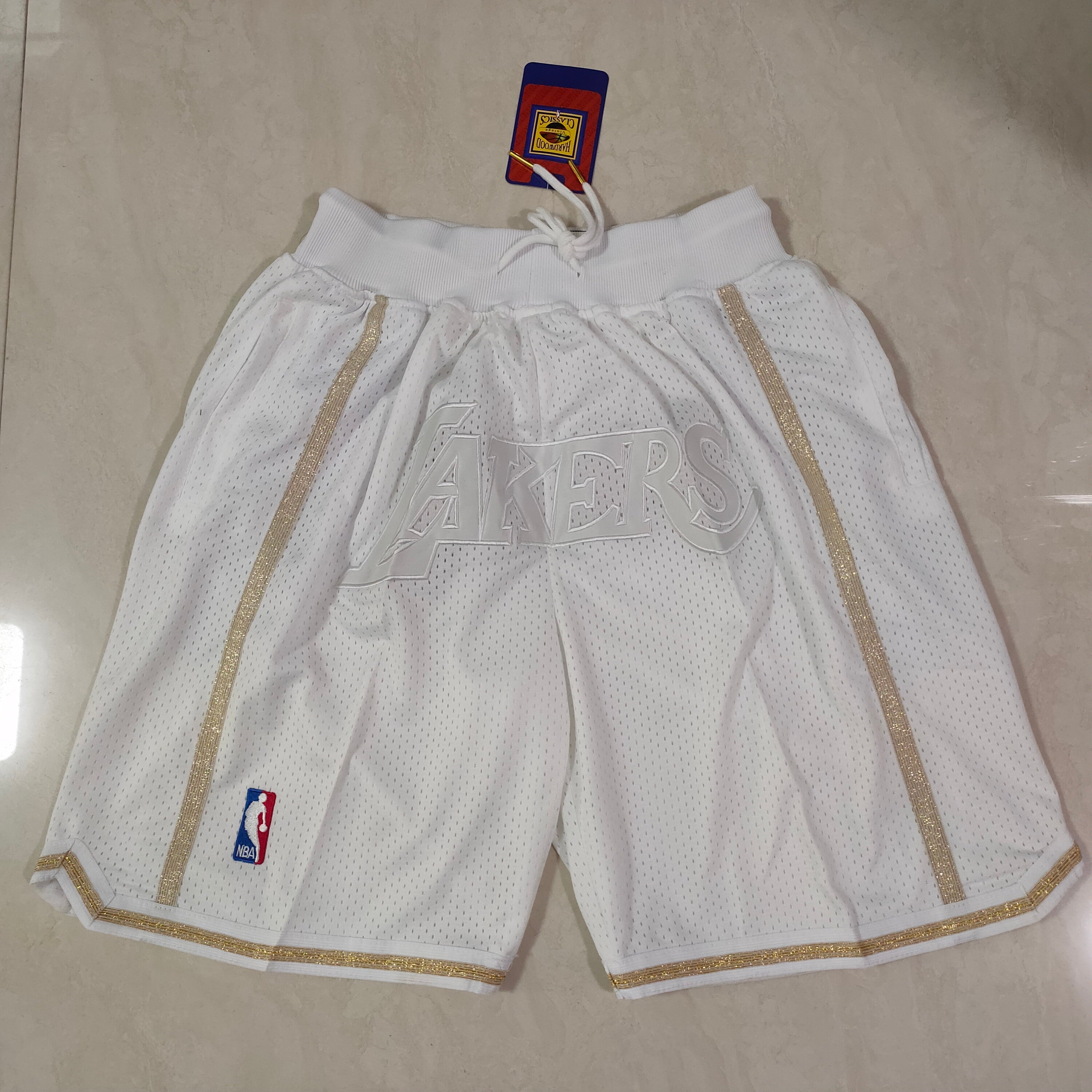 Los Angeles Lakers MⅤP white pocket Pants Shorts