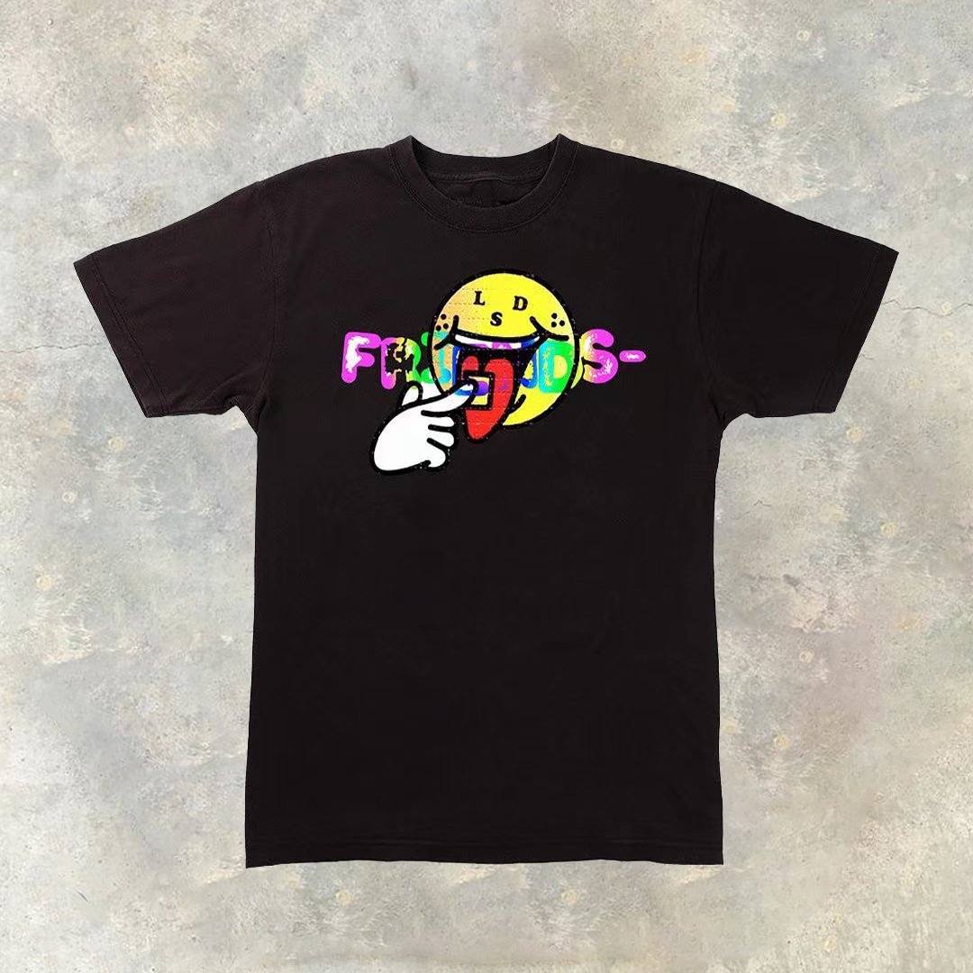 Tongue out casual street short sleeve T-shirt