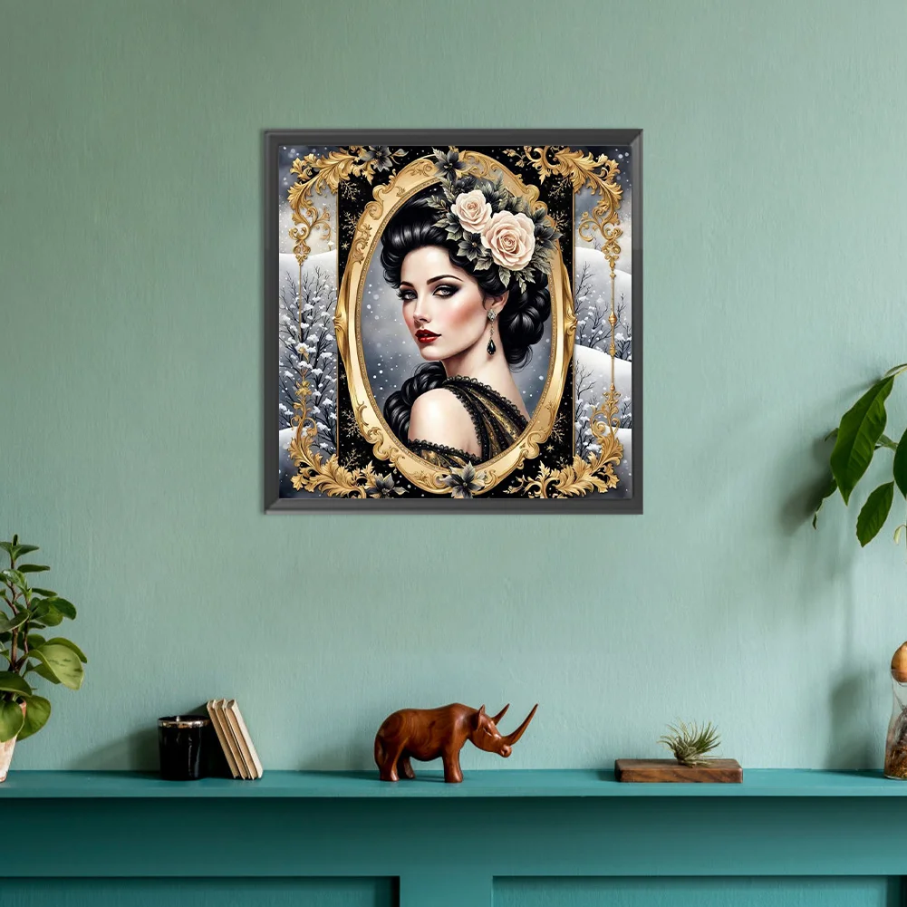 Diamond Painting - Full Round Drill - Noble Woman(Canvas|30*30cm)