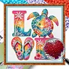 Love Turtle Glass Bead Partial 11CT DIY Stamped Cross Stitch Kits for Beginners Adults Home Decor Cross Stitch Art and Crafts Kits 14.04x14.04in tapestrymarket