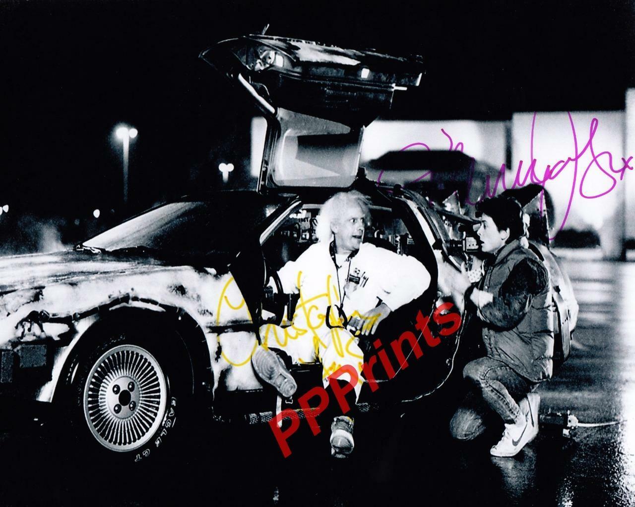 BACK TO THE FUTURE CAST J FOX LLOYD DR SIGNED AUTOGRAPHED 10X8 REPRO Photo Poster painting PRINT