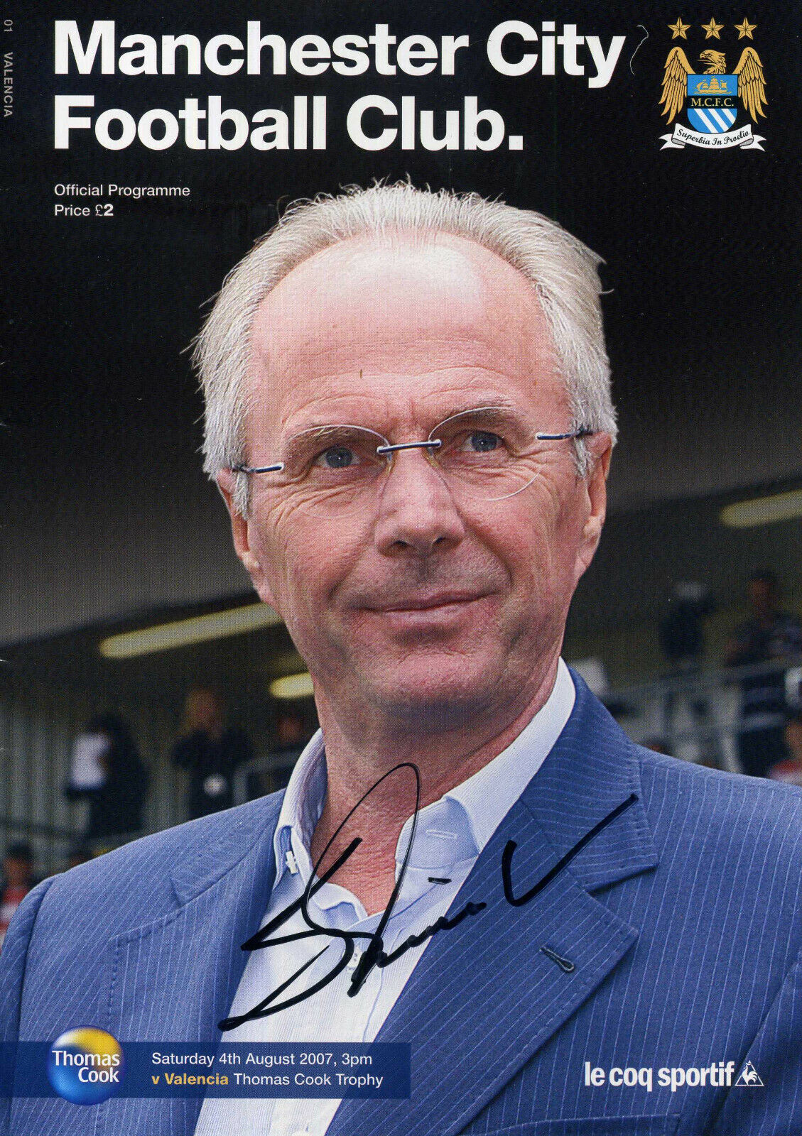 SVEN GORAN ERIKSSON Signed Photo Poster paintinggraph - Manchester City / England - preprint