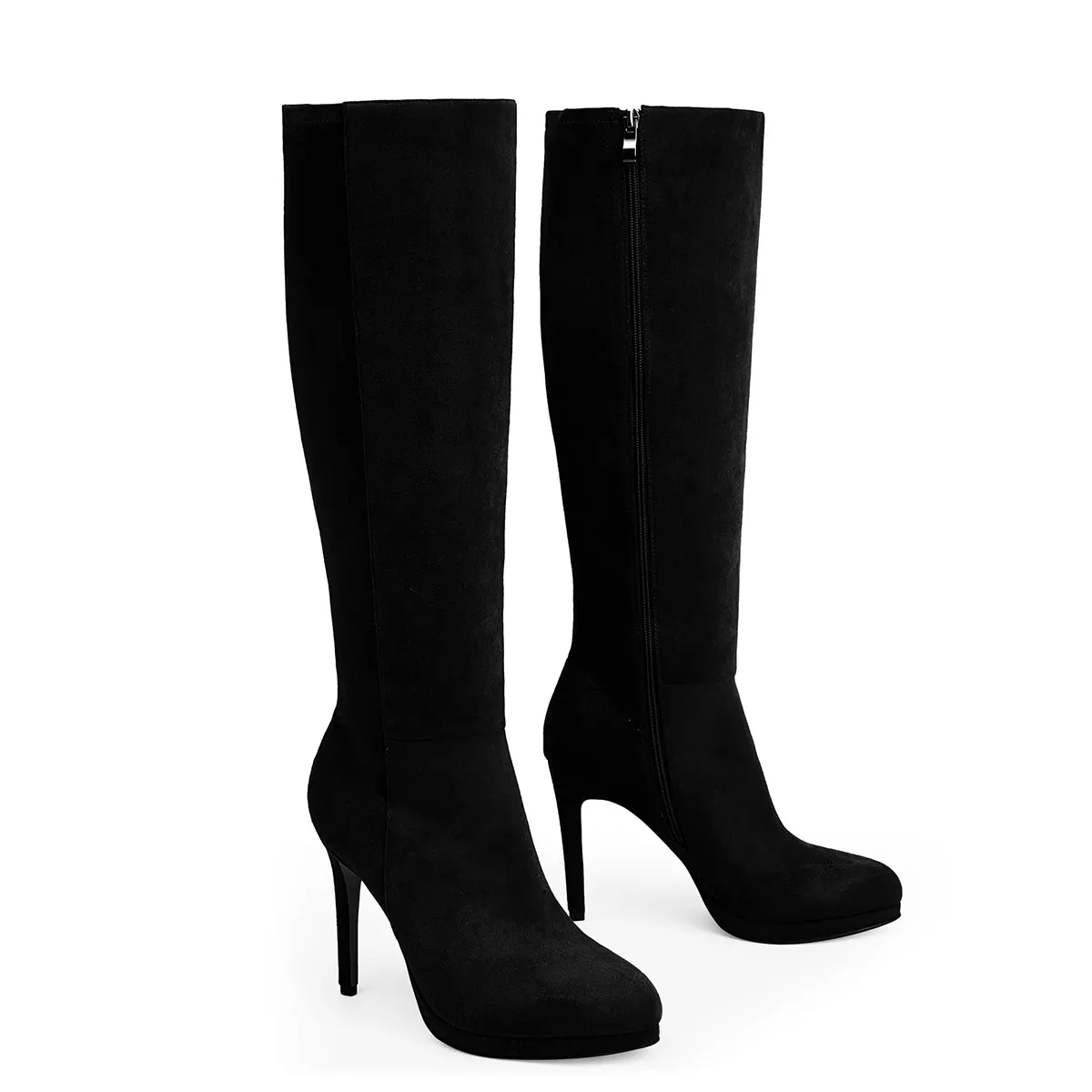105mm/4.1 Inch Fashion Knee High Boots Platform Heel Boots -vocosishoes