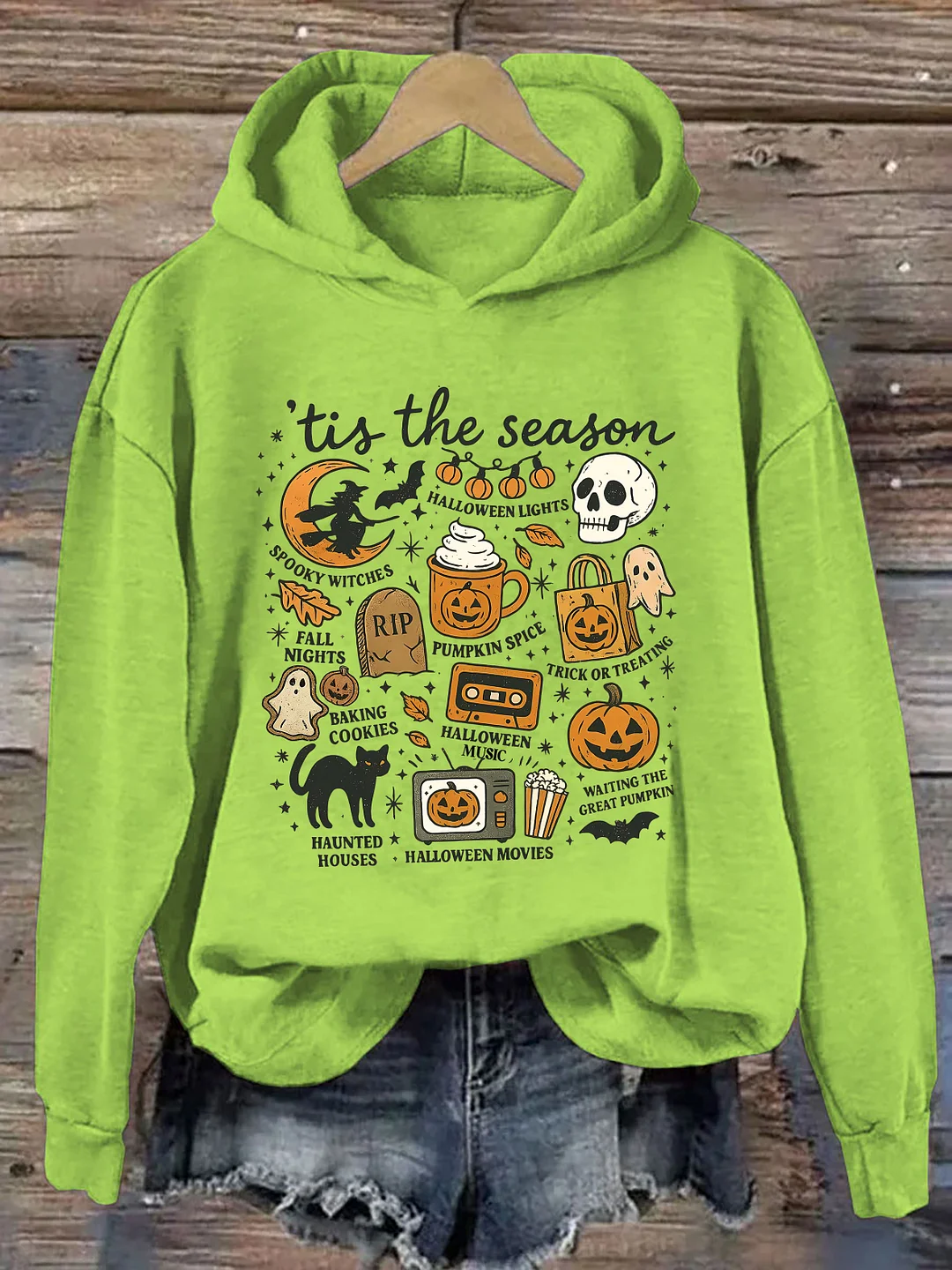Halloween Fall Ghost Boho Hoodie