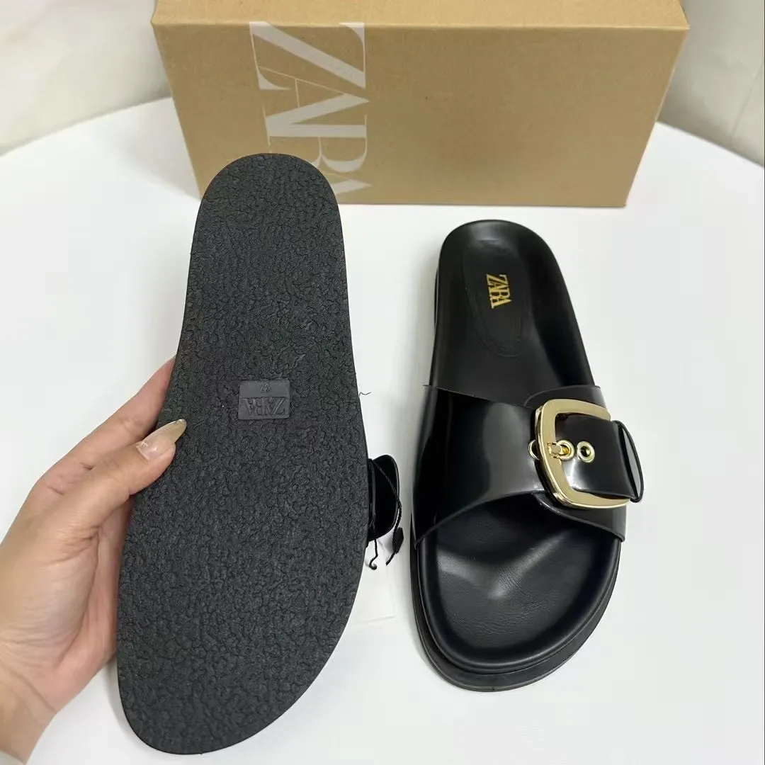Breakj Breakj Home 2025 New Women's Shoes Slippers Temperament After The Stumbling Single Shoes