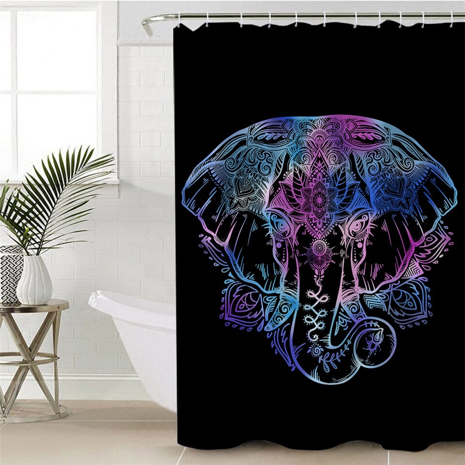

Rainbow Elephant - Print Shower Curtain, 180*180cm, 501 Original