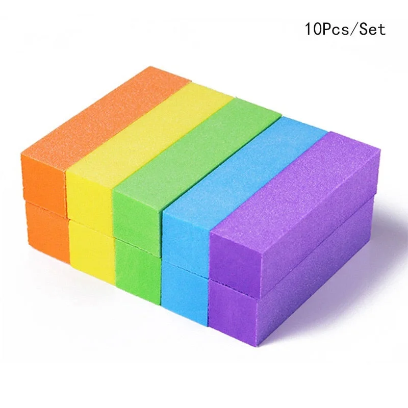 Pink White Buffing Sanding Files Block Pedicure Manicure Care Sponge Nail Art Buffer Grindig Polishing No Hurt Nail Art Tools-Nail Inspo