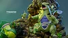 Grass Type Family Series Tyranitar Family - Pokemon Resin Statue - Gene Studios