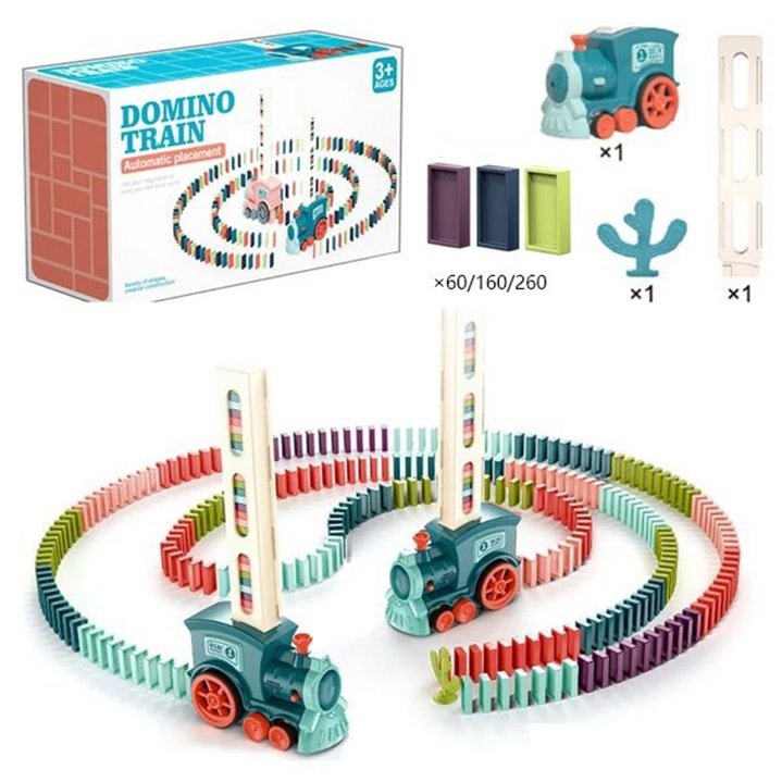 Domino Train Blocks Set Building And Stacking Toy  HOT DEAL - 50% OFF