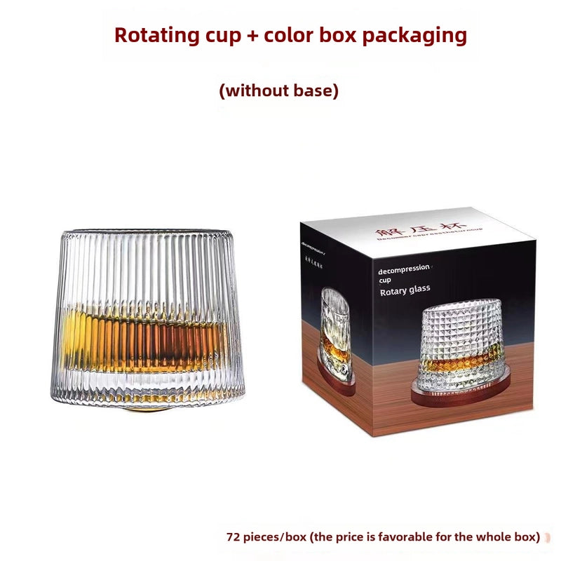 Hqt Swivel Glass Swivel Glass Bar Whiskey Glass Gyro Wine Glass