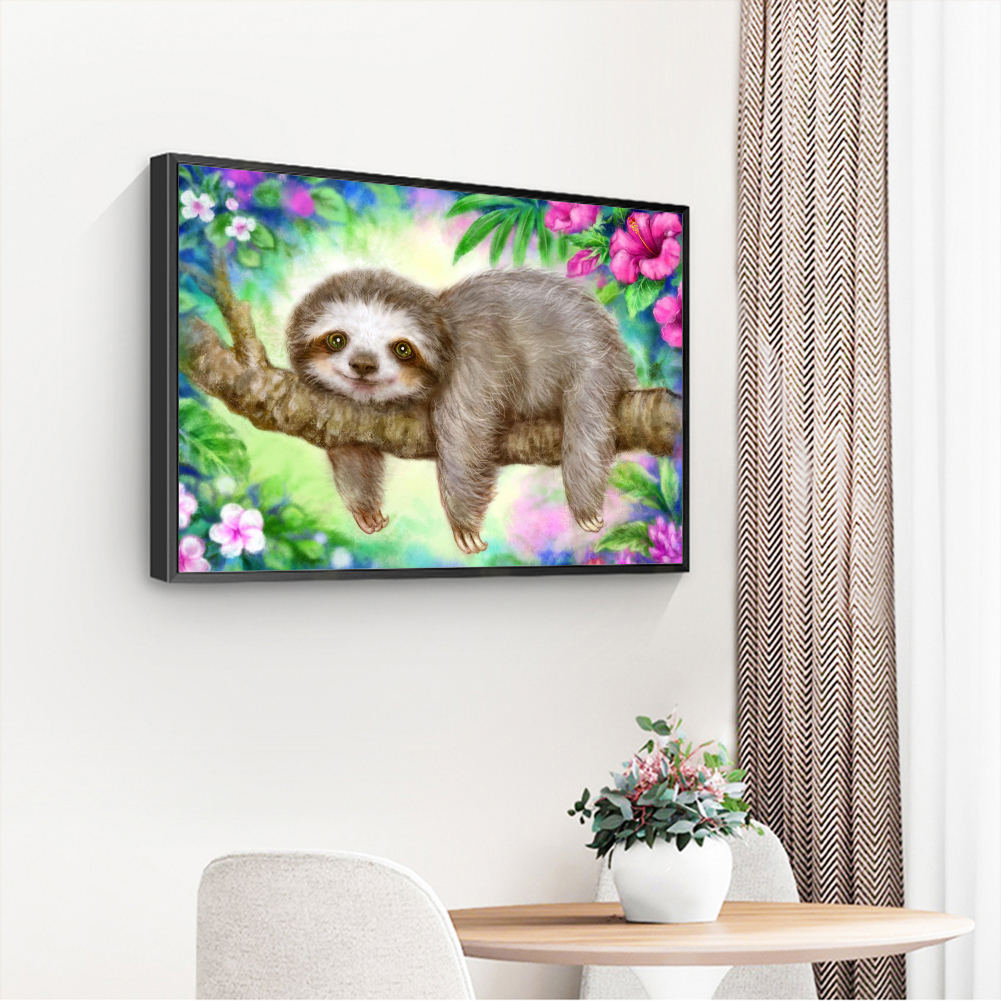 Diamond Painting - Full Round - Cartoon Sloth