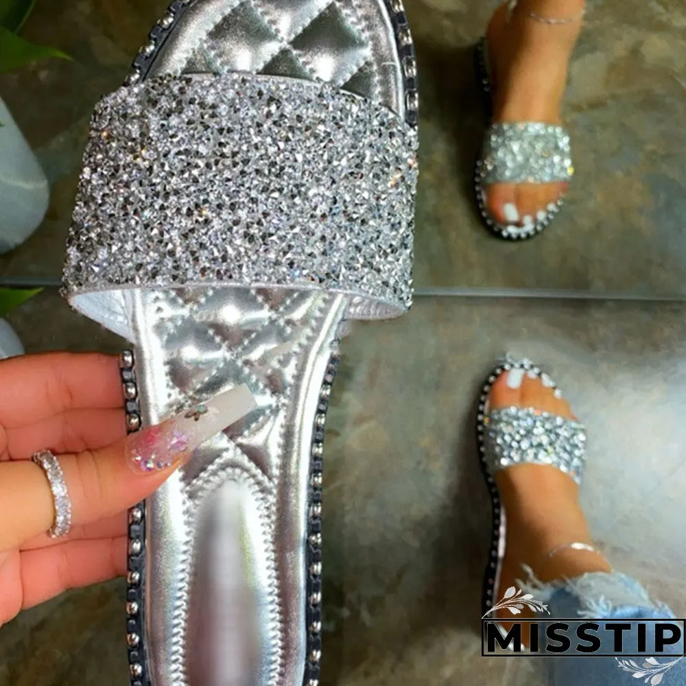 Gold Daily Hollowed Out Round Comfortable Shoes