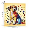 Framed Dog - DIY Button Art Painting Kit for Creativity DIY Pearl Dot Crafts for Gift Home Wall Decor 30*30CM