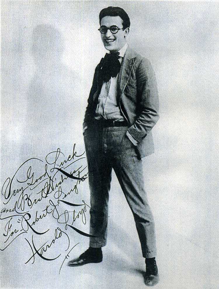 HAROLD LLOYD Autographed Photo Poster paintinggraph - Silent Comedy Film Actor - Preprint