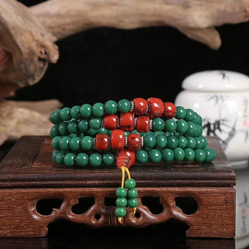 Tibetan Turquoise Healing Necklace Mala