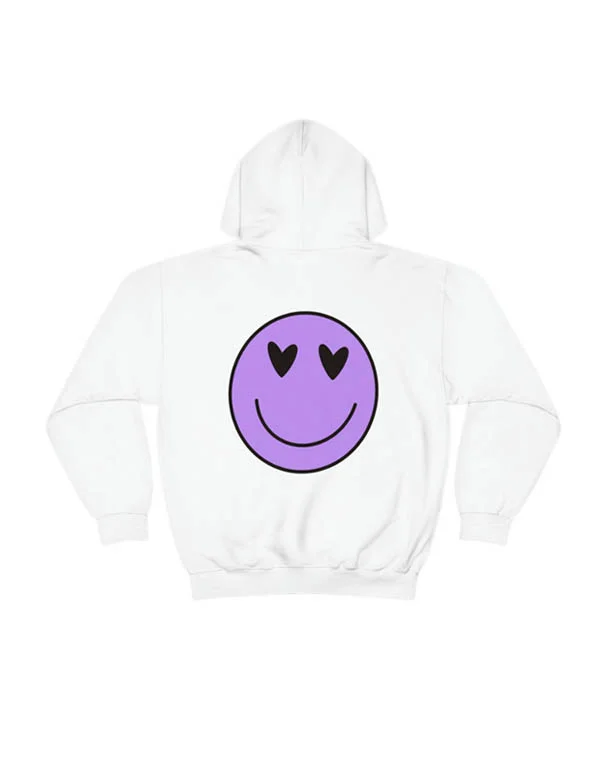 Purple Smiley Face Hoodie  August Lemonade