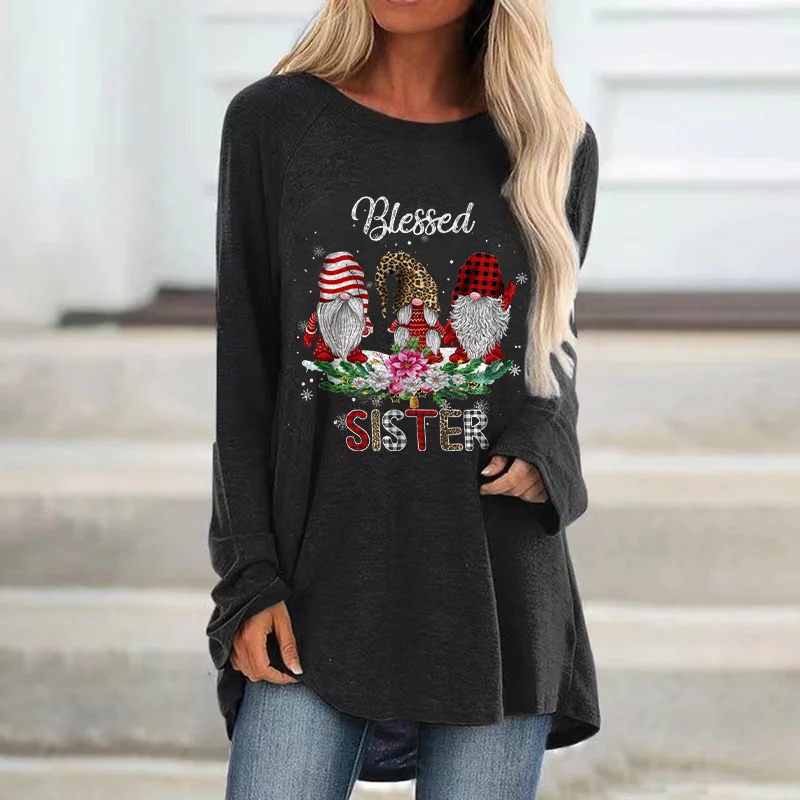 Blessed Sister Printed Women's Loose T-shirt
