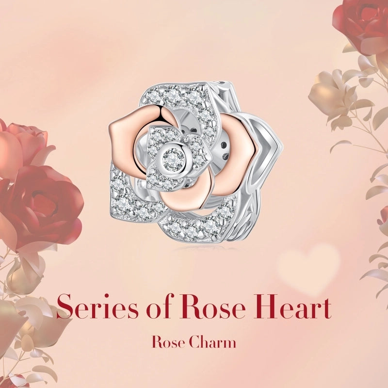 1 Piece 13*11mm 925 Sterling Silver Zircon Flower Pendant Beads Jewelry Accessories