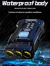 COB+SMD LED Super Bright Flashlight Rotatable Hat Clip Light for Night Running