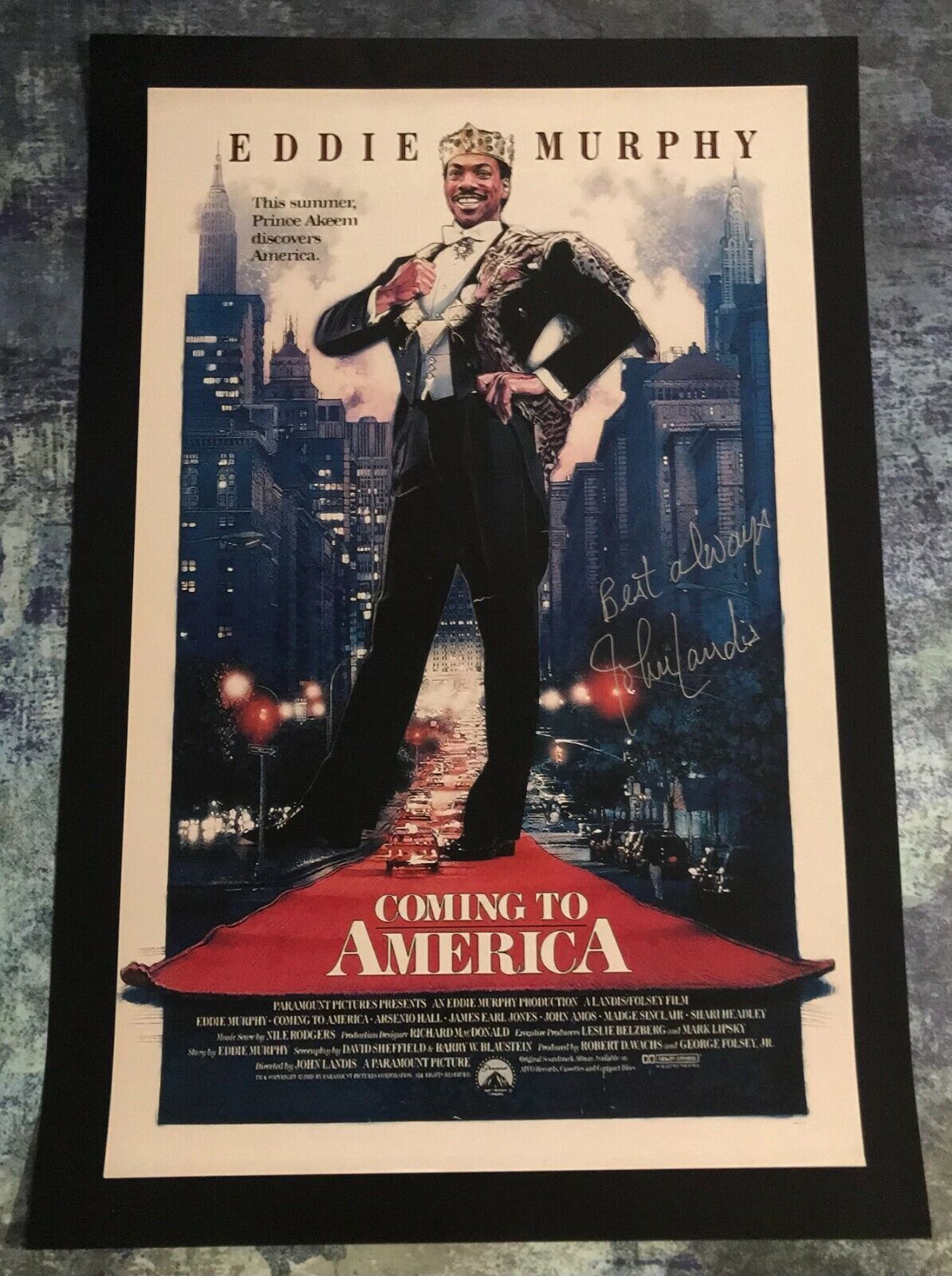 GFA Coming to America Director * JOHN LANDIS * Signed 12x18 Photo Poster painting COA