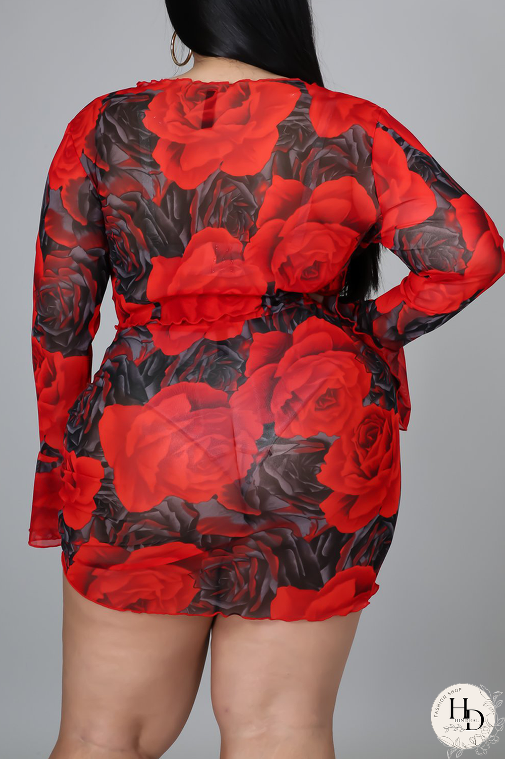 Red Casual Split Joint V Neck Plus Size Two Pieces