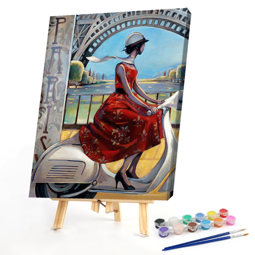 

40*50CM - Paint By Numbers - Girl Driving, 501 Original