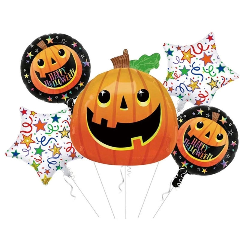 2 Pieces Halloween Geometric Aluminum Film Party Balloon