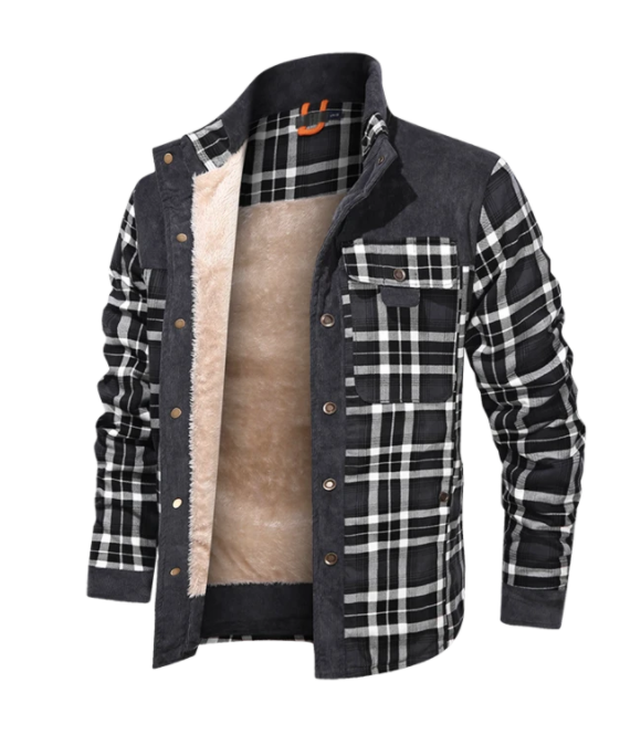 PLUSH PLAID JACKET