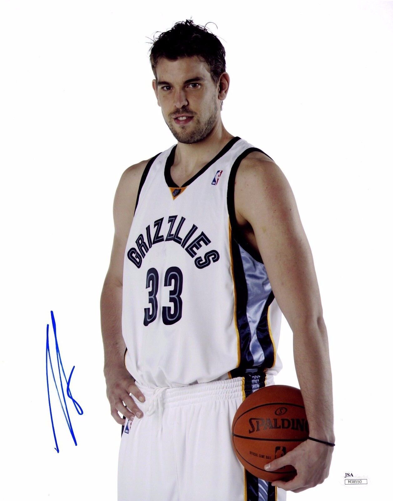 Marc Gasol Signed 11x14 Photo Poster painting JSA COA Grizzlies Auto DPOY Lakers Raptors RC Mint