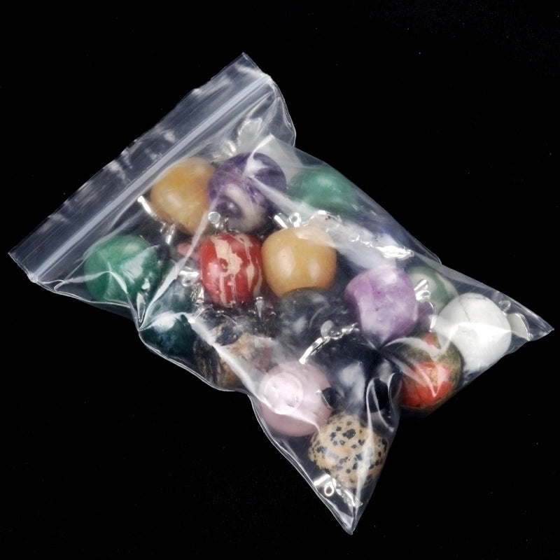Cute Apple Natural Stone Polishing Crystal Charms3