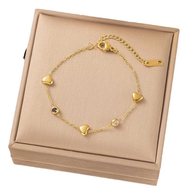 Basic Solid Color Titanium Steel Bracelets In Bulk