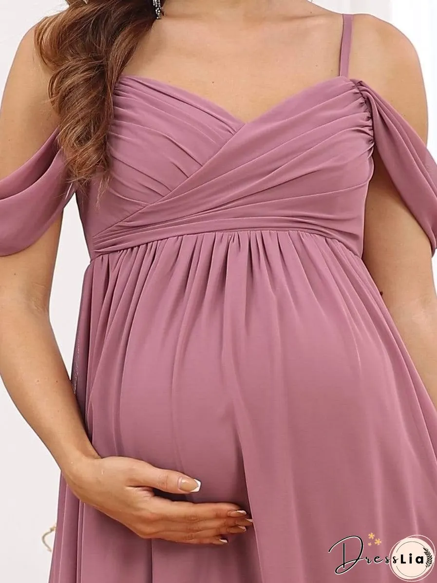 Draped Maternity Dress