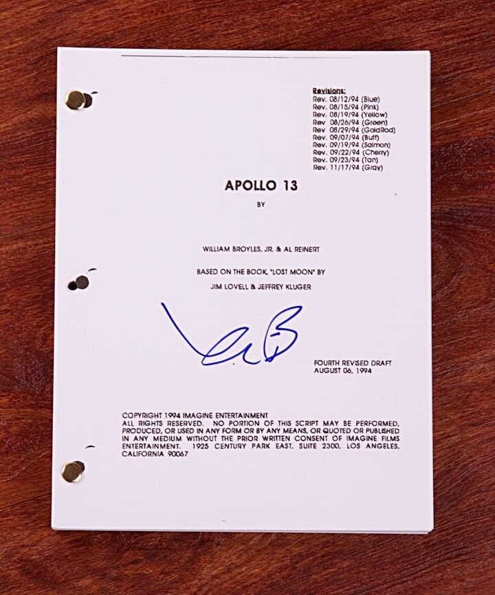 GFA Apollo 13 Movie * KEVIN BACON * Signed FULL 141 Page Movie Script COA